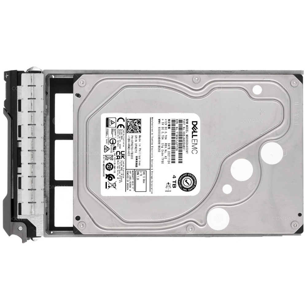 FN2YX DELL HARD DRIVE 4TB 12G 7.2K SAS 3.5 LFF G11 G12 G13 0FN2YX, MG08SDA400NY